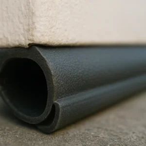 Garage door bottom weatherstripping seal inspection for NYC winter protection