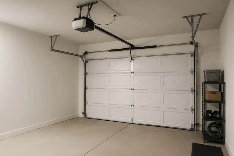 Quiet belt-drive garage door opener installed in NYC apartment building garage