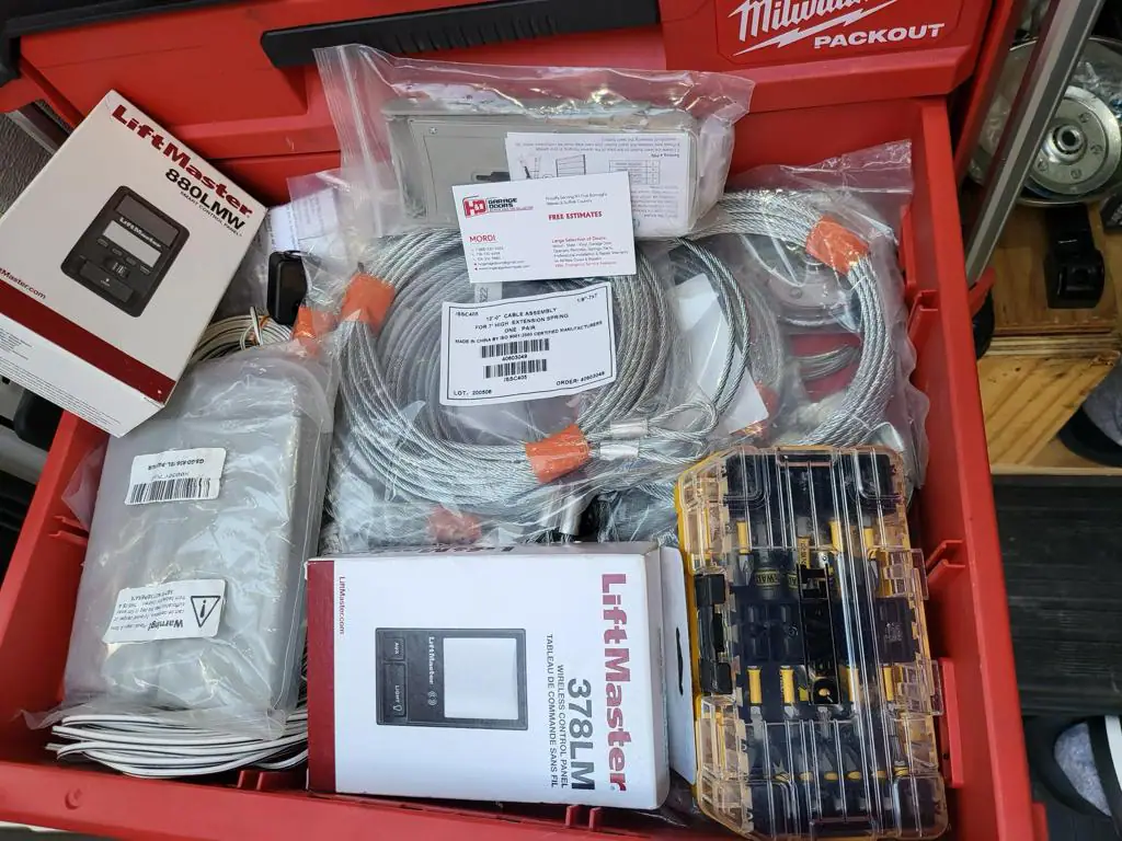 Garage door broken cable