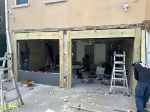 Residential garage door replacement project in Queens, New York City